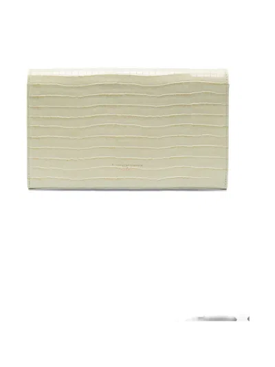 Aspinal Of London Leather Travel Wallet In White