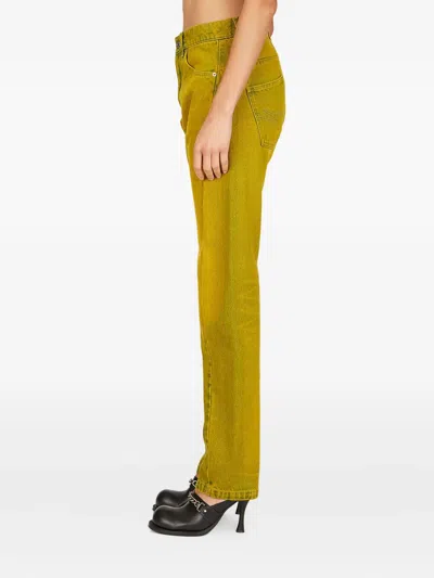 Martine Rose Distressed-finish Jeans In Green