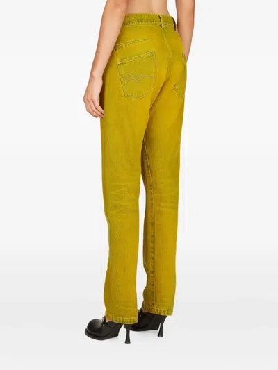 Martine Rose Distressed-finish Jeans In Green
