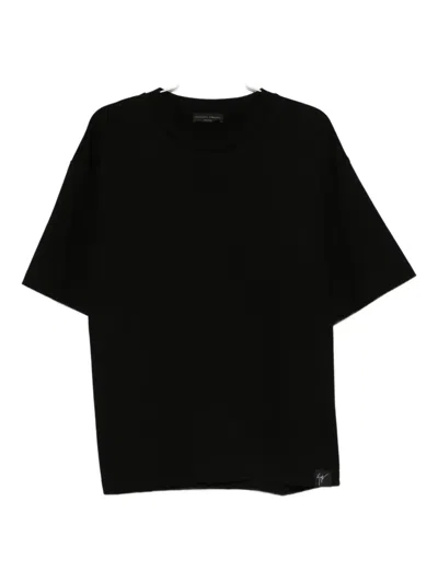 Giuseppe Zanotti Organic-cotton Crew-neck T-shirt In Black