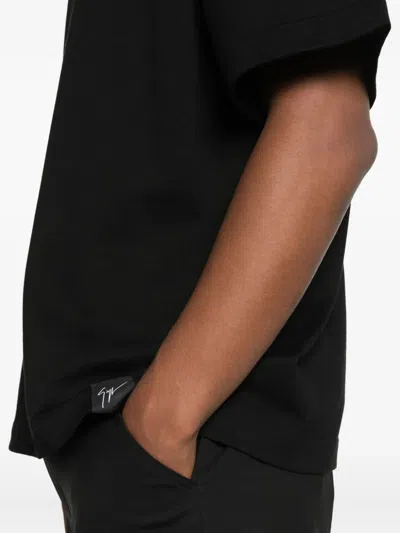Giuseppe Zanotti Organic-cotton Crew-neck T-shirt In Black