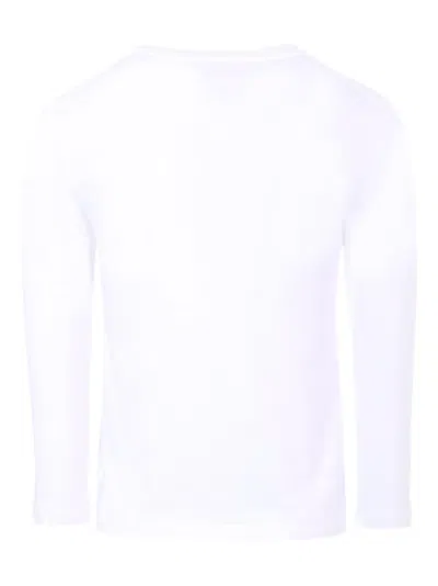 Calvin Klein White T-shirt For Kids With Black Logo In White