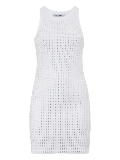 Attico Crystal-embellished Tank Dress In White
