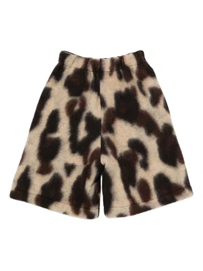 Douuod Printed Shorts In Black