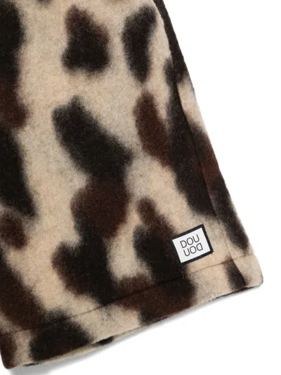 Douuod Printed Shorts In Black