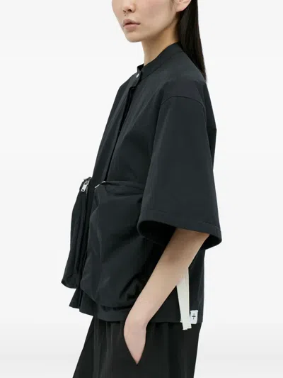 Jil Sander Patch Pocket Shirt In Black