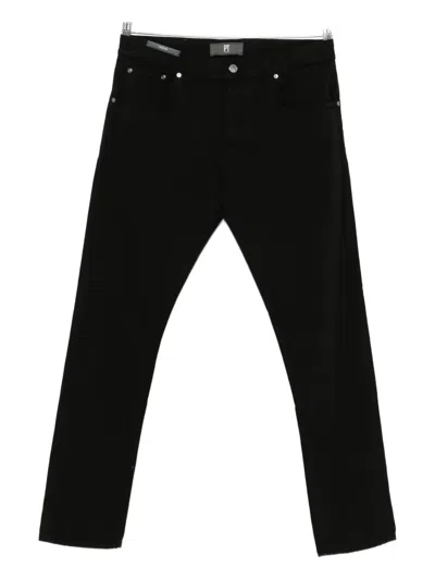 Pt Torino Slim Fit Stretch Cotton Jeans In Black