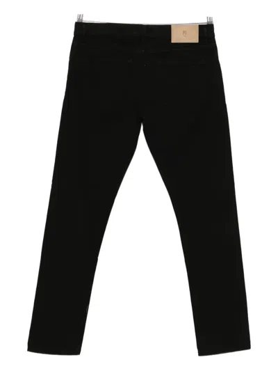 Pt Torino Slim Fit Stretch Cotton Jeans In Black