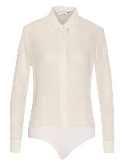 Mar De Margaritas Buttoned Bodysuit In White