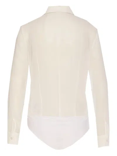 Mar De Margaritas Buttoned Bodysuit In White