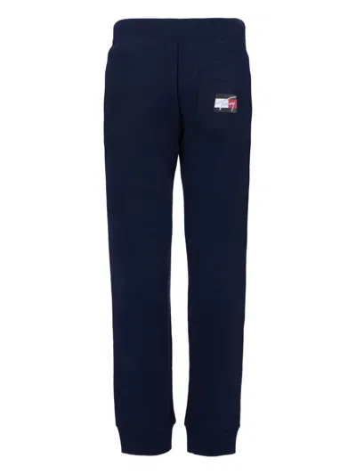 Tommy Hilfiger Junior Drawstring-waist Cotton Sweatpants In Blue