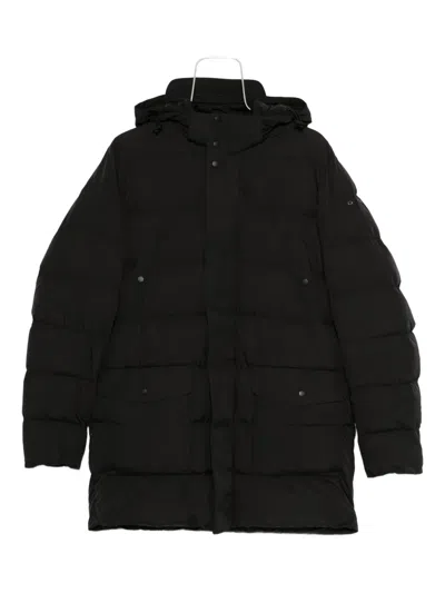 Geox Pieve Hooded Quilted Jacket In Black