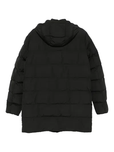 Geox Pieve Hooded Quilted Jacket In Black