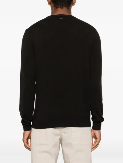 Corneliani Round-neck Sweater In Brown