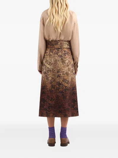 Pierre-louis Mascia Wrap-effect Printed Midi Skirt In Multi