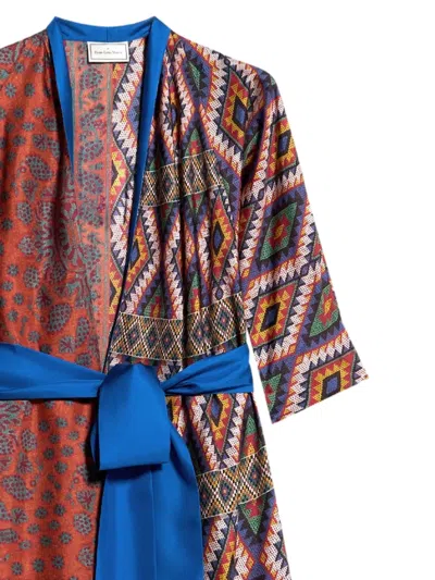 Pierre-louis Mascia Patterned Wrap Maxi Dress In Multi