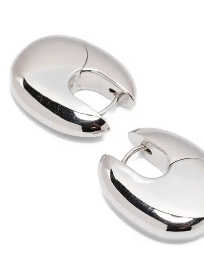 Tom Wood Medium Pebble Sterling-silver Earrings In Metallic