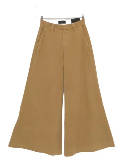 7 For All Mankind Willow Trousers In Brown