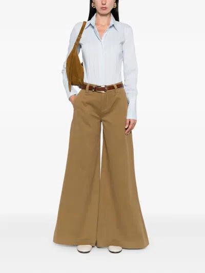 7 For All Mankind Willow Trousers In Brown