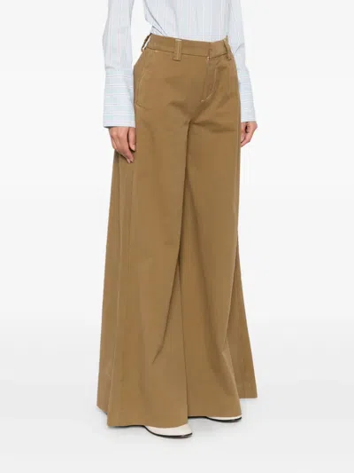 7 For All Mankind Willow Trousers In Brown