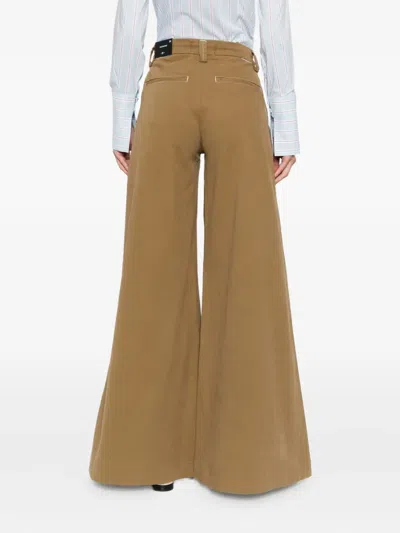 7 For All Mankind Willow Trousers In Brown