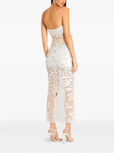 Retroféte Sequin-embellished Midi Dress In White
