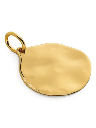 Monica Vinader Gold Siren Muse Round Pendant In Gold
