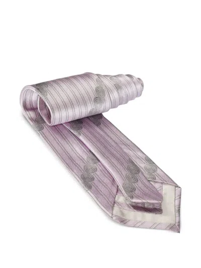 Zilli Linear Swirl Silk Ties (pack Of Two) In Gray