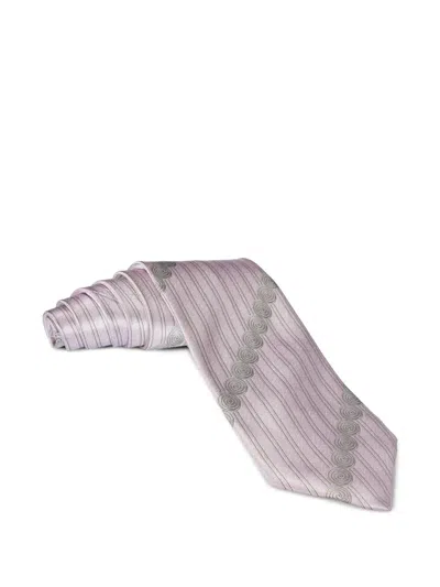 Zilli Linear Swirl Silk Ties (pack Of Two) In Gray