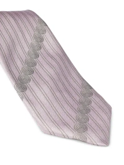 Zilli Linear Swirl Silk Ties (pack Of Two) In Gray