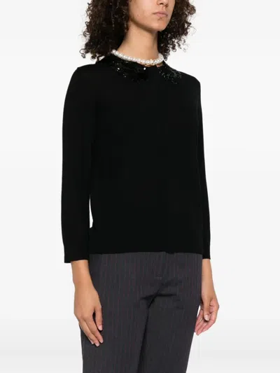 N°21 Sequin-embellished Cardigan In Black