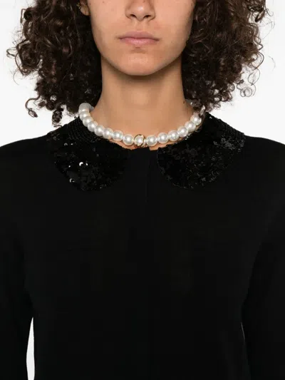 N°21 Sequin-embellished Cardigan In Black
