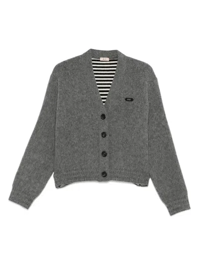 N°21 Button-fastening Cardigan In Gray