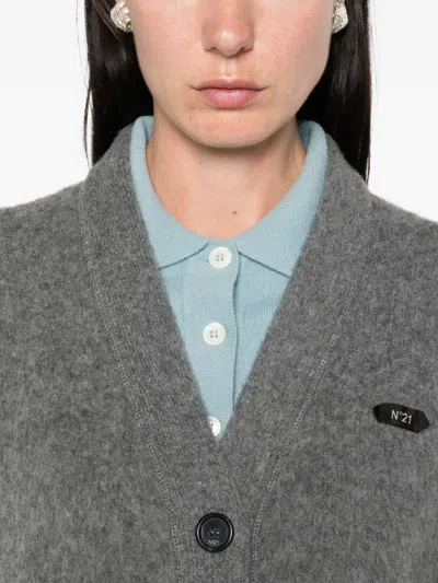 N°21 Button-fastening Cardigan In Gray