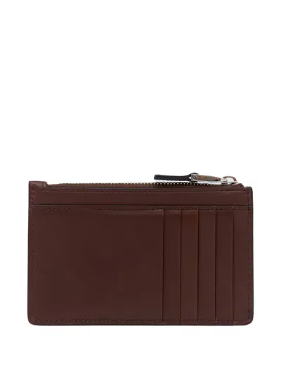 Max Mara Women Logo Embossed Cardholder In Brown
