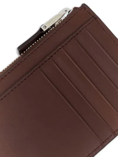 Max Mara Women Logo Embossed Cardholder In Brown