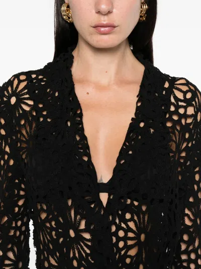 Norma Kamali Floral-motif Single-breasted Jacket In Black