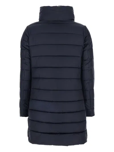 Save The Duck Lydia High-neck Quilted Coat In Blue