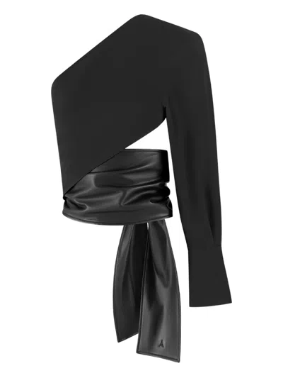 Manière De Voir Coralie One-sleeve Wrap Top