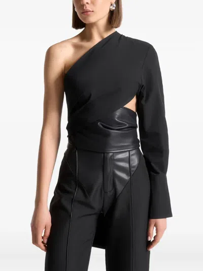 Manière De Voir Coralie One-sleeve Wrap Top