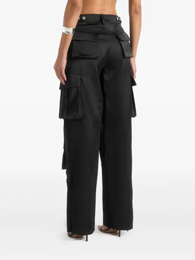 Manière De Voir Emilie Satin Flap-pocket Trousers