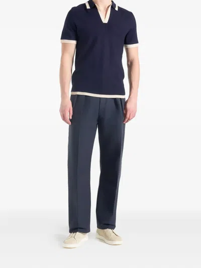 Manière De Voir Marius Pleat-detailed Topstitched Trousers