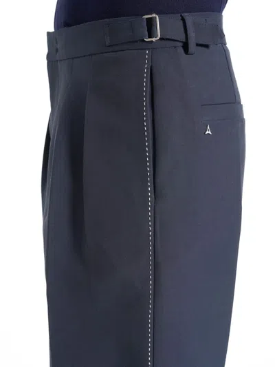 Manière De Voir Marius Pleat-detailed Topstitched Trousers