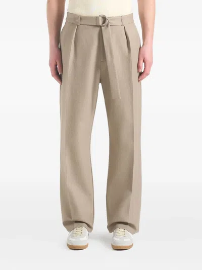Manière De Voir Belted Pressed-crease Trousers