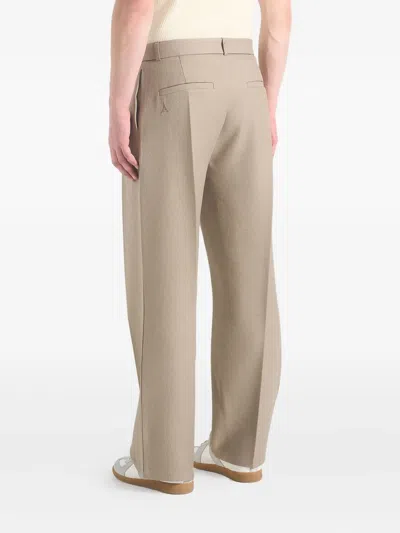 Manière De Voir Belted Pressed-crease Trousers