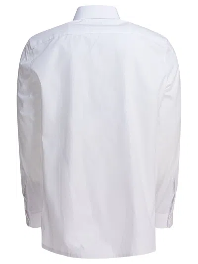 Givenchy Classic Fit Shirt With Logo Print Clothing In White