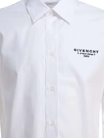 Givenchy Classic Fit Shirt With Logo Print Clothing In White