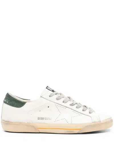 Golden Goose Low-top Distressed Leather Sneakers With Suede Heel Tab