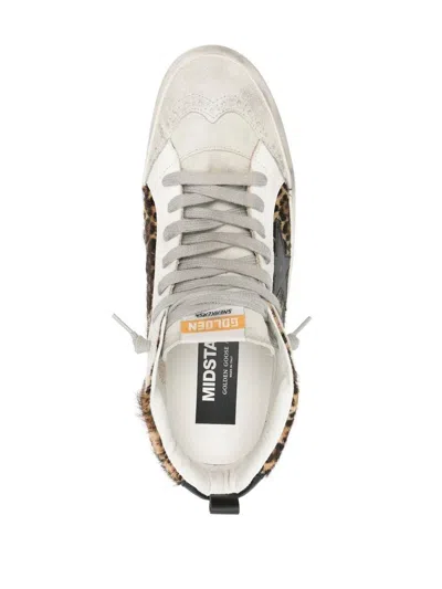 Golden Goose Leopard Print Mid Star Sneakers