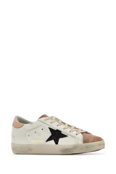 Golden Goose Deluxe Brand Women Multicolor Leather And Suede Super Star Sneakers In White